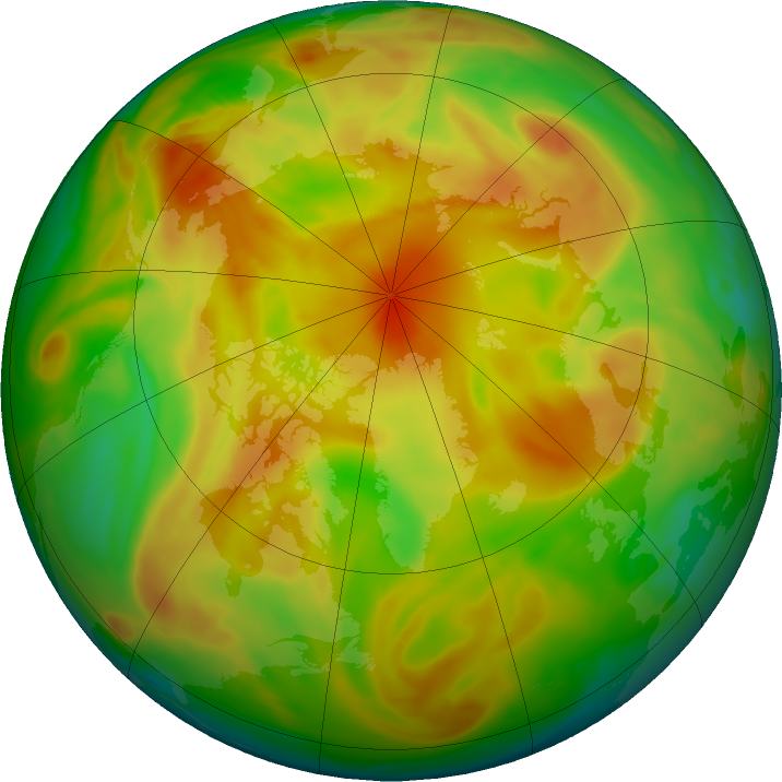 Arctic ozone map for 29 April 2023